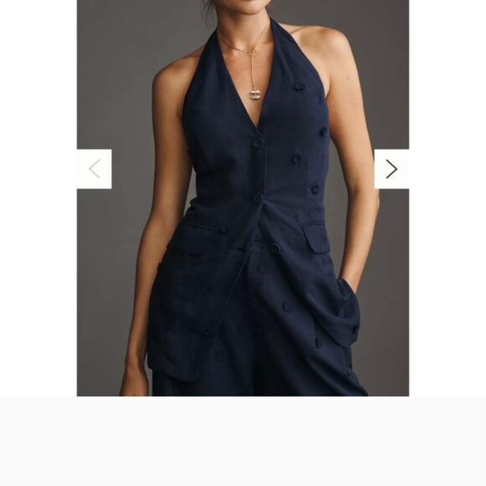 Maeve Navy Halter Top Vest